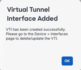 Virtual Tunnel Interface Added