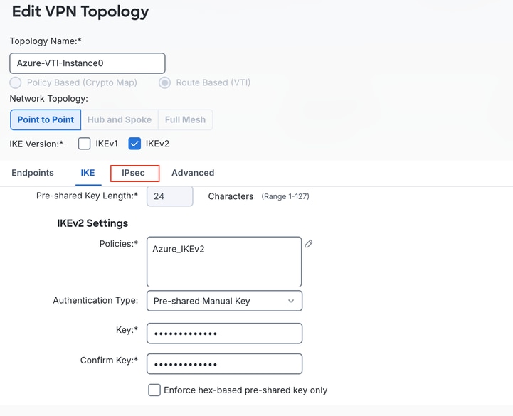 Select IPsec Tab