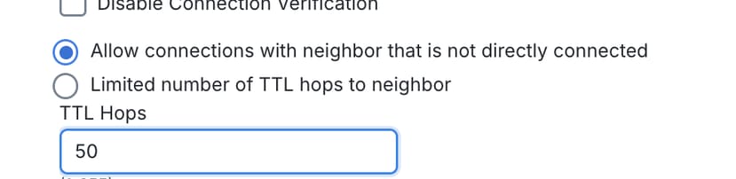 Under Advanced Menu of BGP Neighbor Configuration on FTD, You Can Change Number of TTL Hops