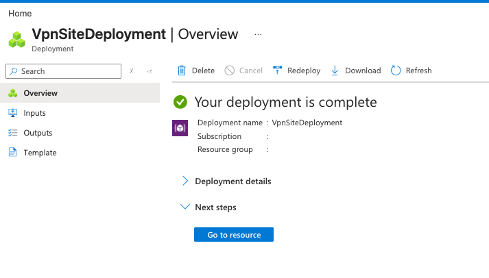 Virtual WAN Site Deployment Progress