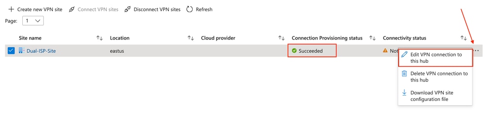 Validate Connection Sucess And Edit VPN Connection