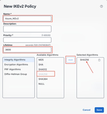 Create IKEv2 Policy