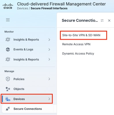 Manage Site To Site VPN And SD-WAN Connections