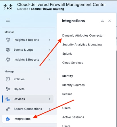 Choose Integrations Dynamic Attributes Connector