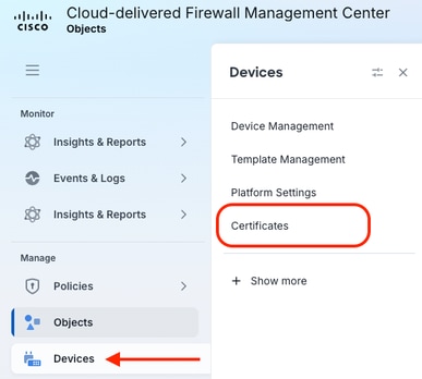 Navigate To Devices And Certificates
