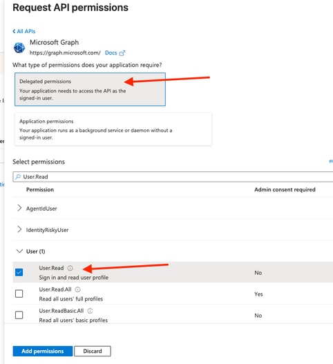Grant Delegated User Read Permissions