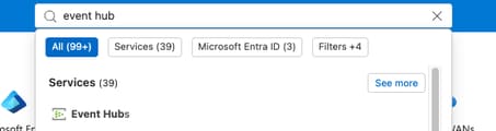 Search Event Hub Configuration