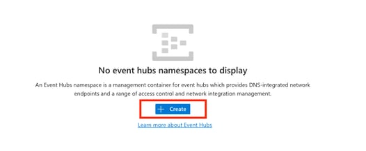 Create Event Hub Namespace