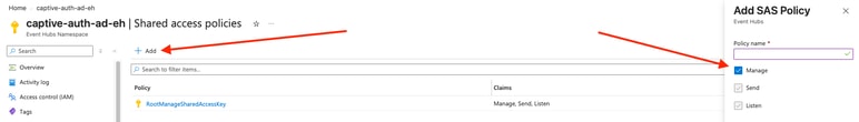 Add New Shared Access Policy