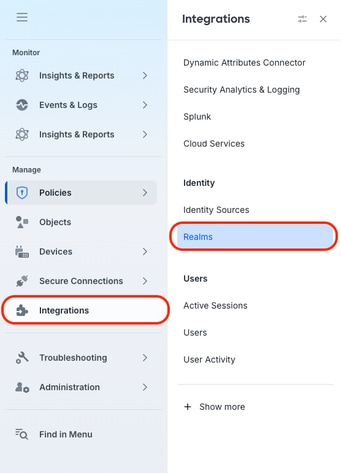 Identity Realms Configuration