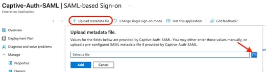 Upload Metadata File From Firewall Management Center
