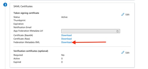Export Federation Metadata XML File