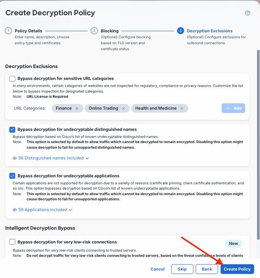 Create Final Decryption Policy