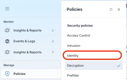 Create Identity Policy