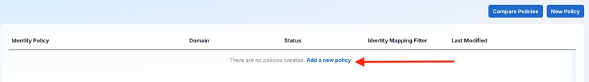 Add New Identity Policy Configuration