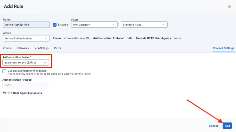 Configure Realm And Settings For Identity Rule
