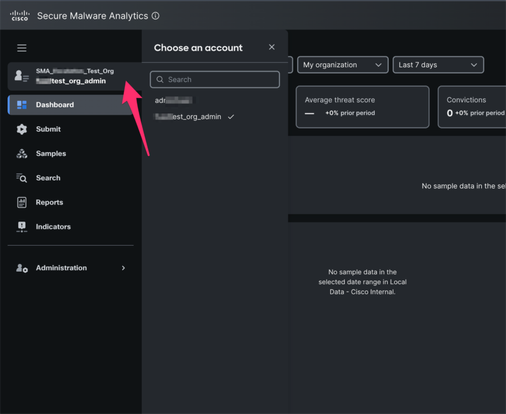 Switch between Accounts