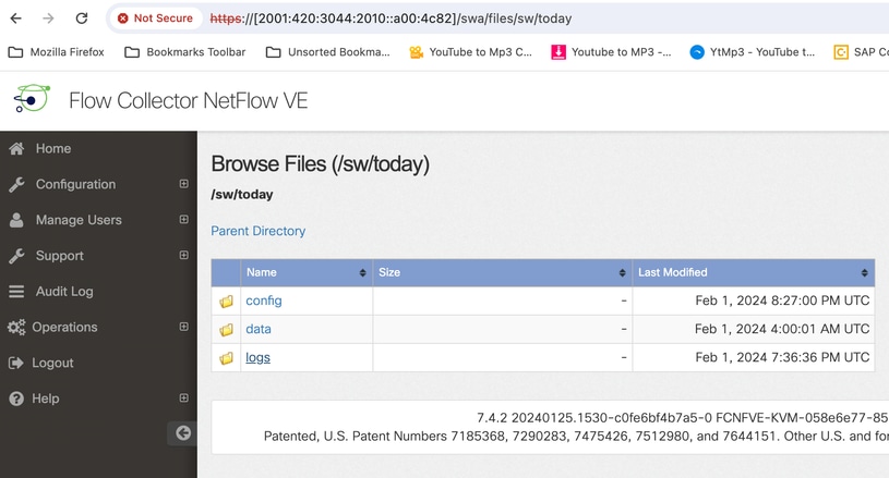SNA File Browser Dentro del directorio sw/today/