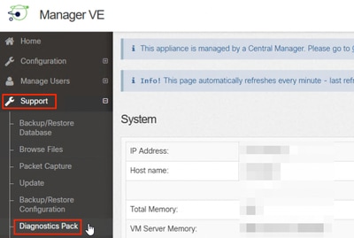 Cisco SNA Manager - Diag Pack Location