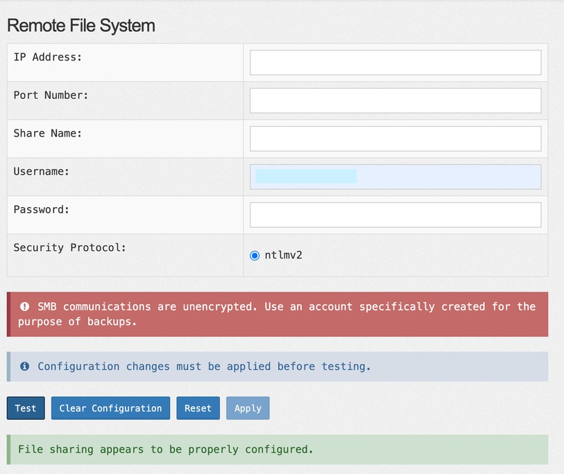 Successful SMB Test