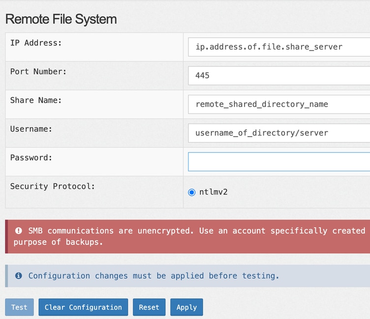 Remote Share Configurations