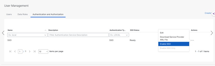 Showing how to enable SSO on Secure Network Analytics