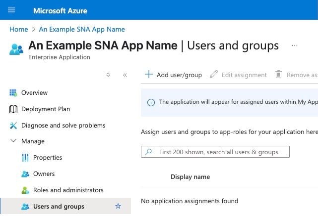 Adding a user to the Azure Entra ID Enterprise Application