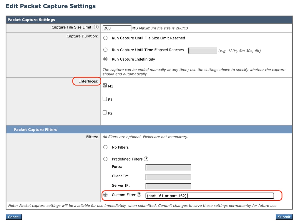 Configure Packet Capture Filters