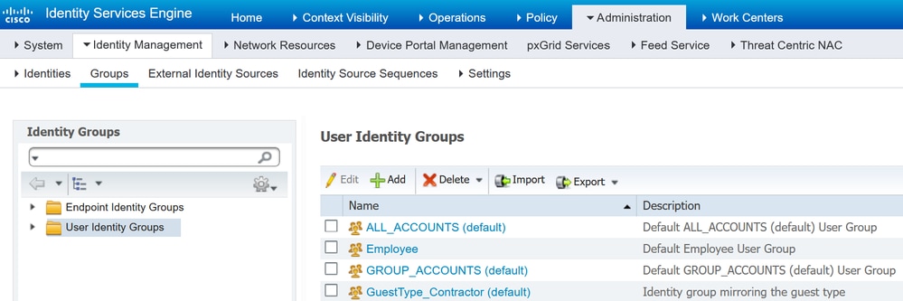 Add User Identity Group