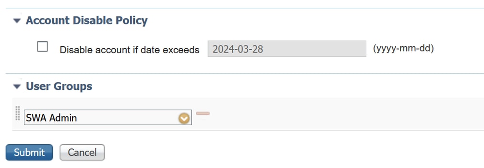 관리자 그룹을 관리자 사용자에게 할당