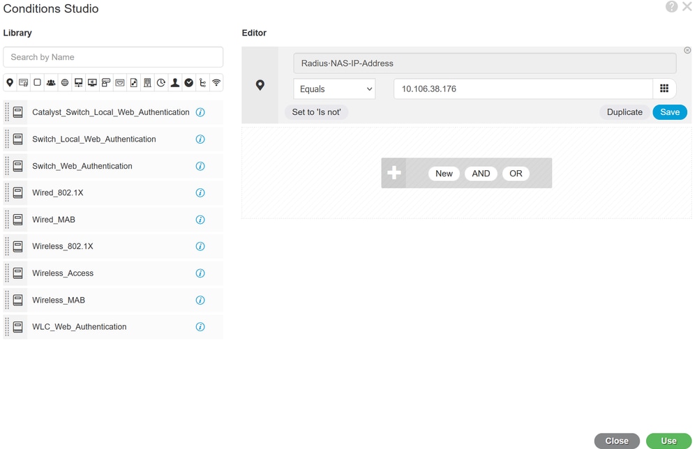 Add Policy to Map SWA Network Device