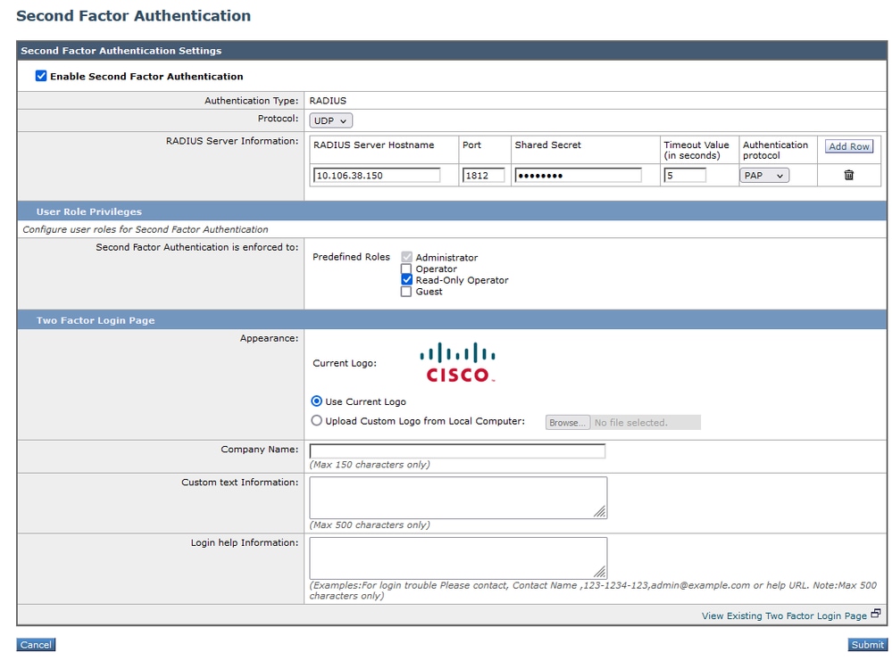 Image- Configure Second Factor Authentication