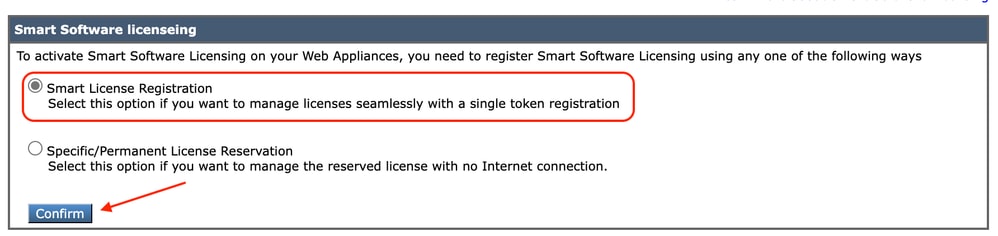 Image- choose Smart License Registration