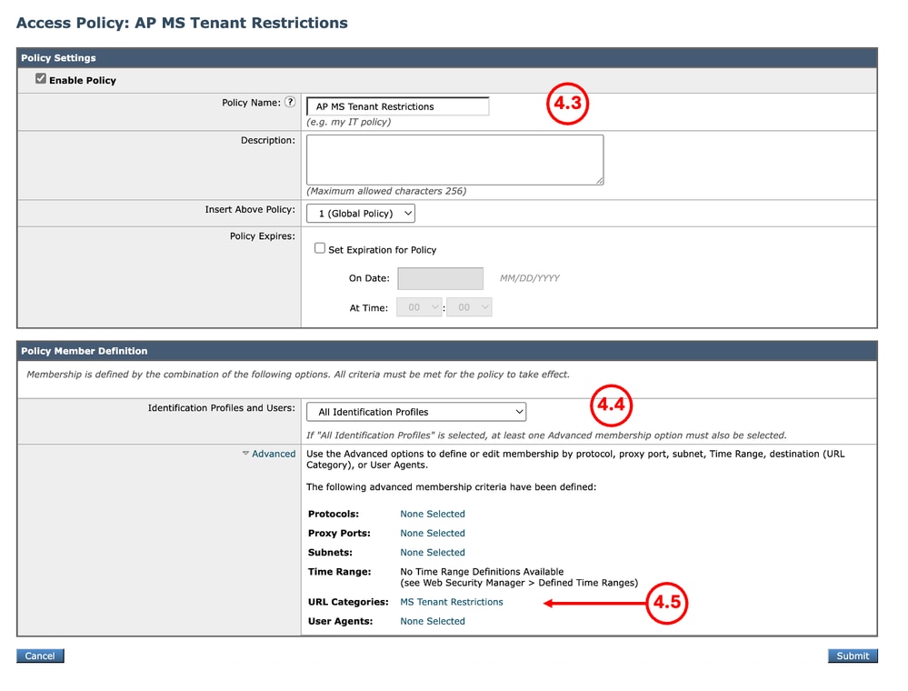 Image - Create Access Policy