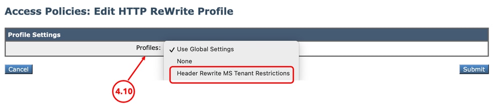 Image - Add HTTP ReWrite Profile