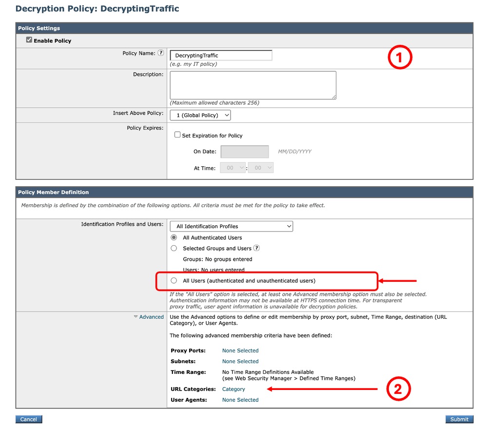 Image - Create a Decryption Policy