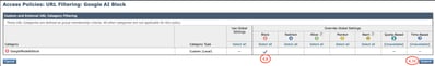 Access Policies URL Filtering Google AI Block