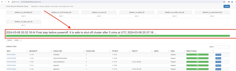 Shut Down the Cluster