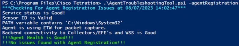 Parameter Details 
-agentRegistration