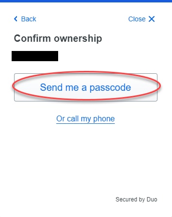 confirm ownership