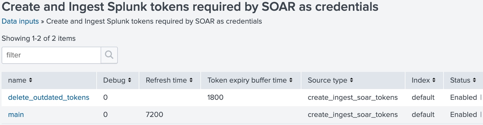 Create and Ingest Splunk tokens