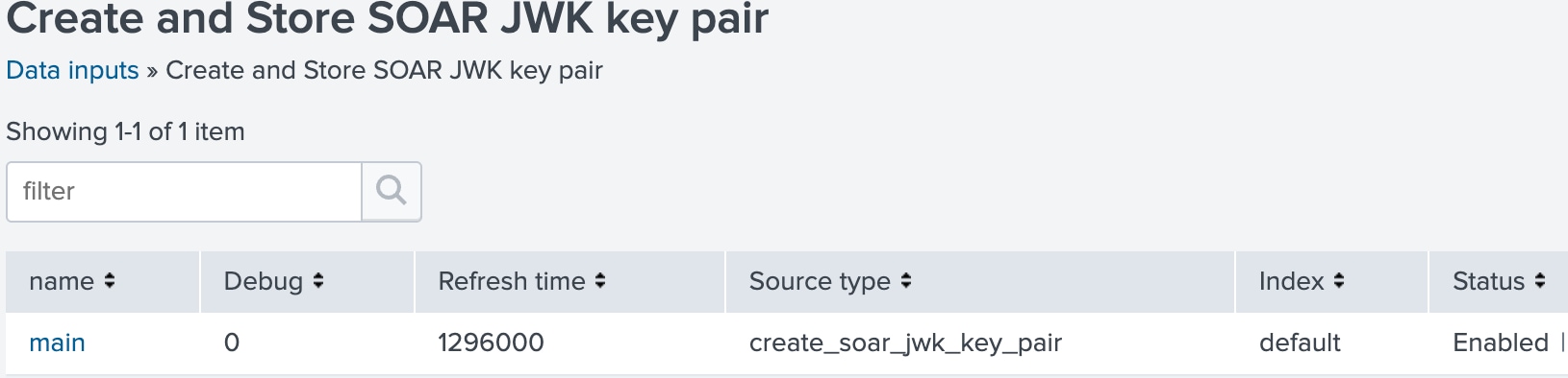Create and Store SOAR JWK key pair