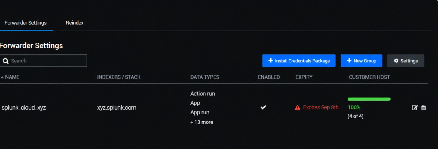 forwarder screen shot