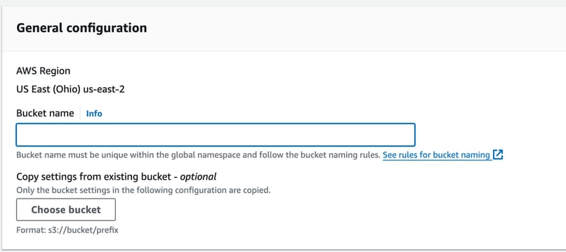 AWS - Give Bucket a Name