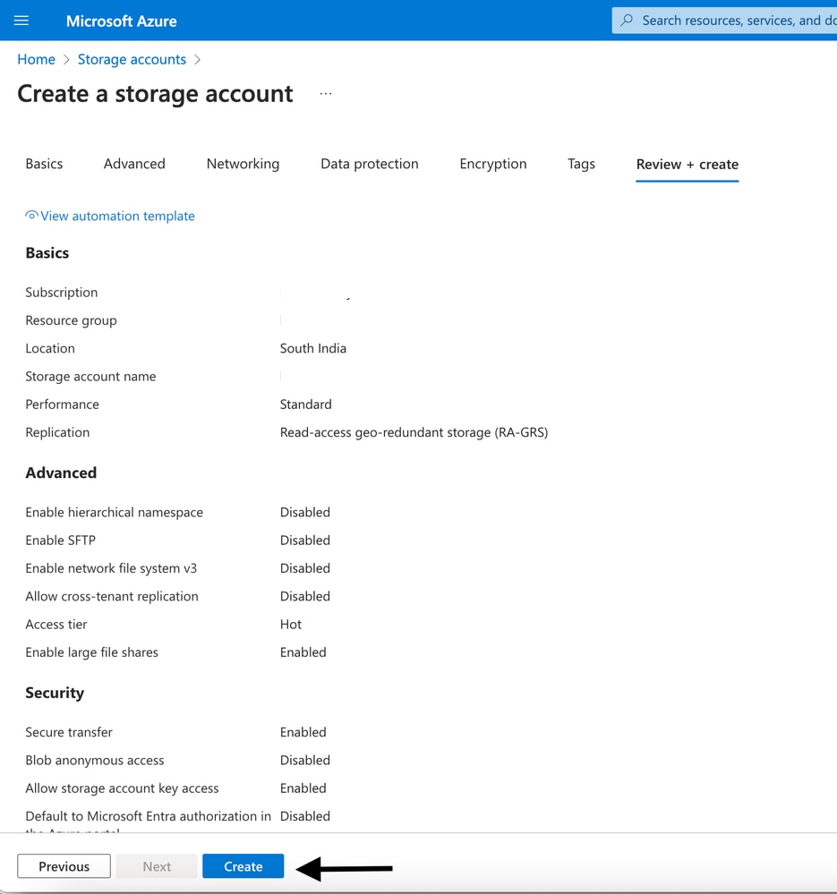 Create a Storage Account