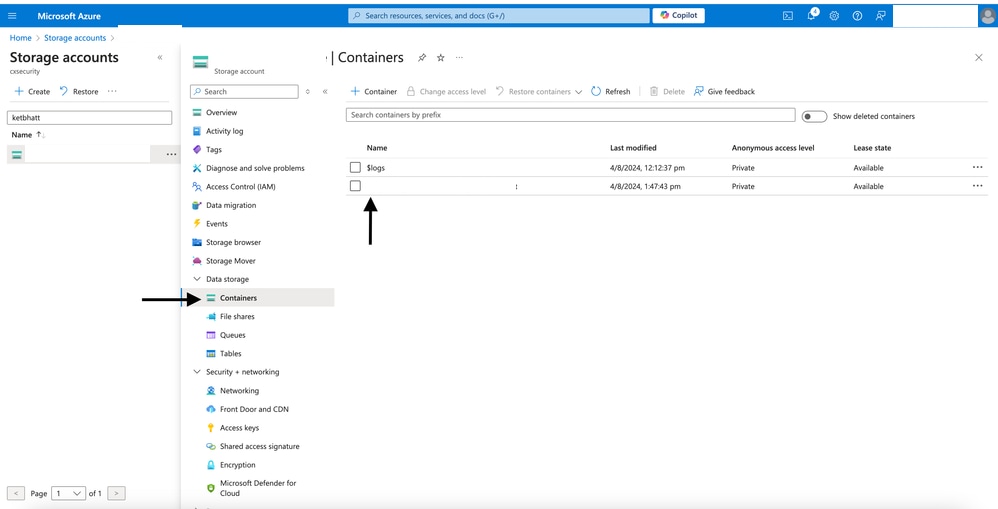Container must have NSG Logs with Another Folder Down the Logs