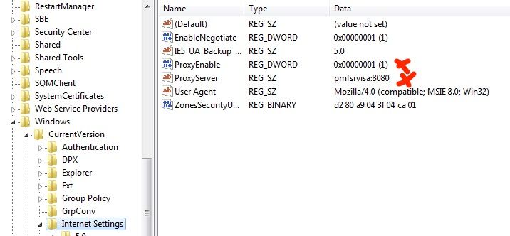Remove Proxy Values
