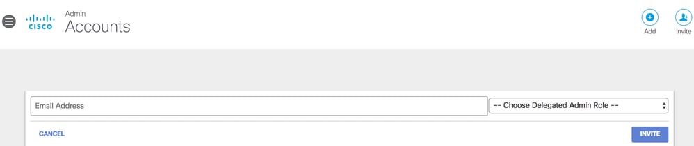 Admin Accounts Email Field