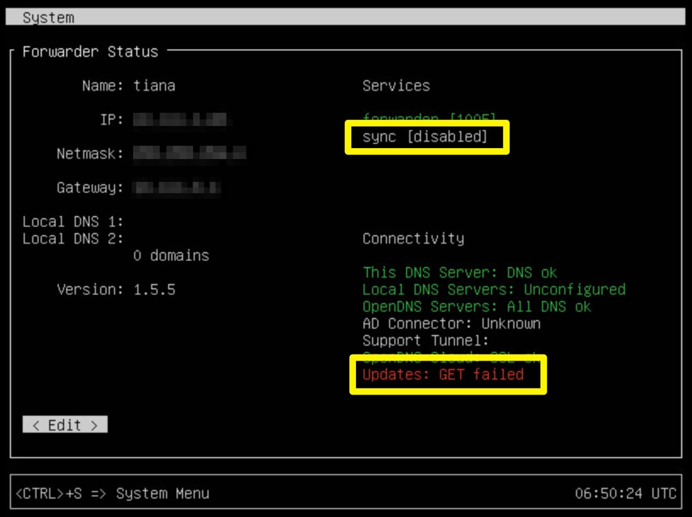 Updates Showing GET Failed