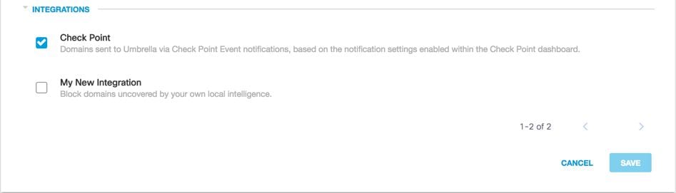 Check Point Integration